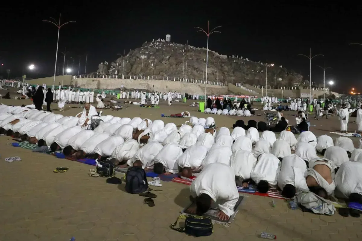 La plaine d'Arafat vue du bus