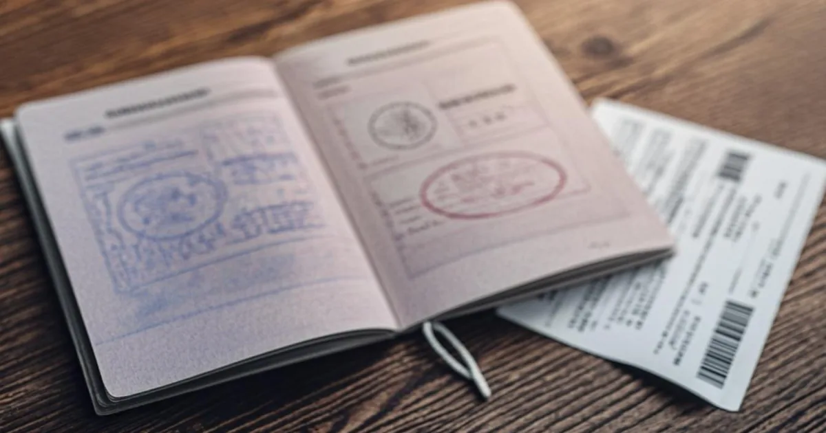 Documents omra, page de passeport avec tampon de visa