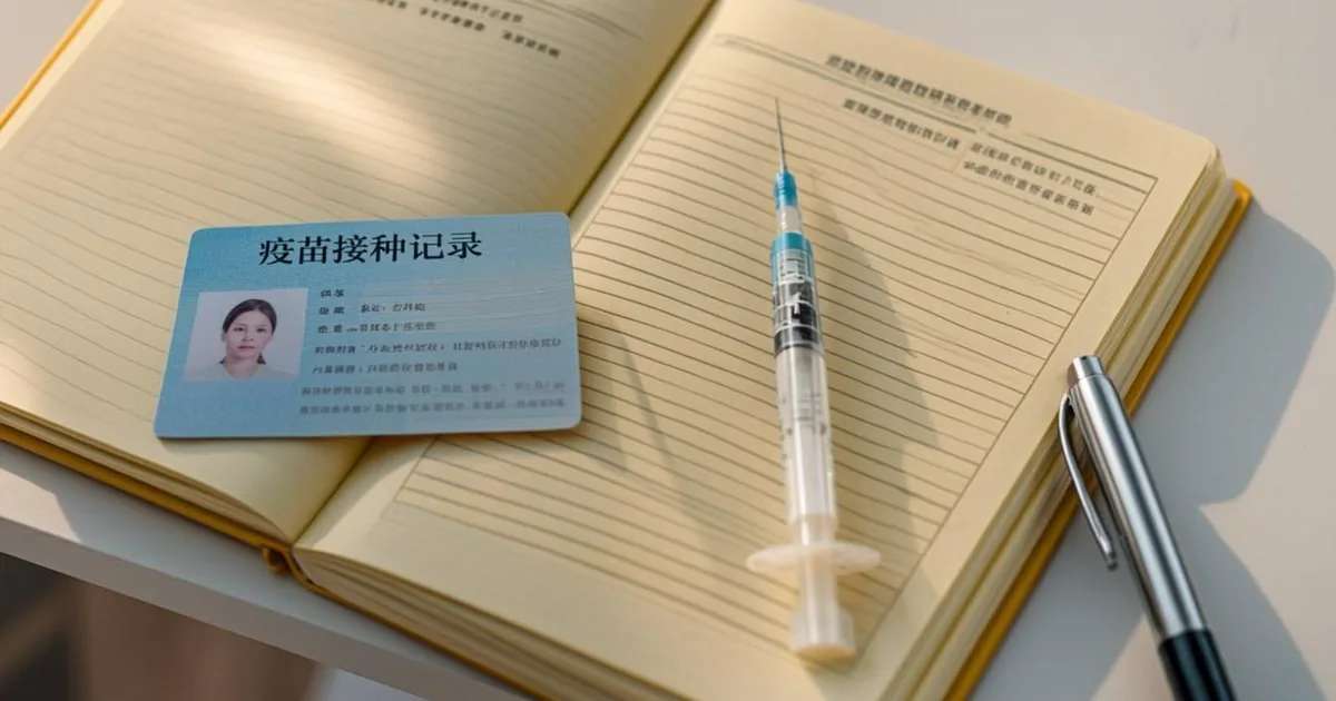 Documents omra, carnet de vaccination jaune sur un bureau de clinique