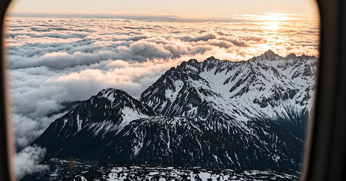 Prix omra Genève, vue sur les Alpes enneigées depuis l'avion