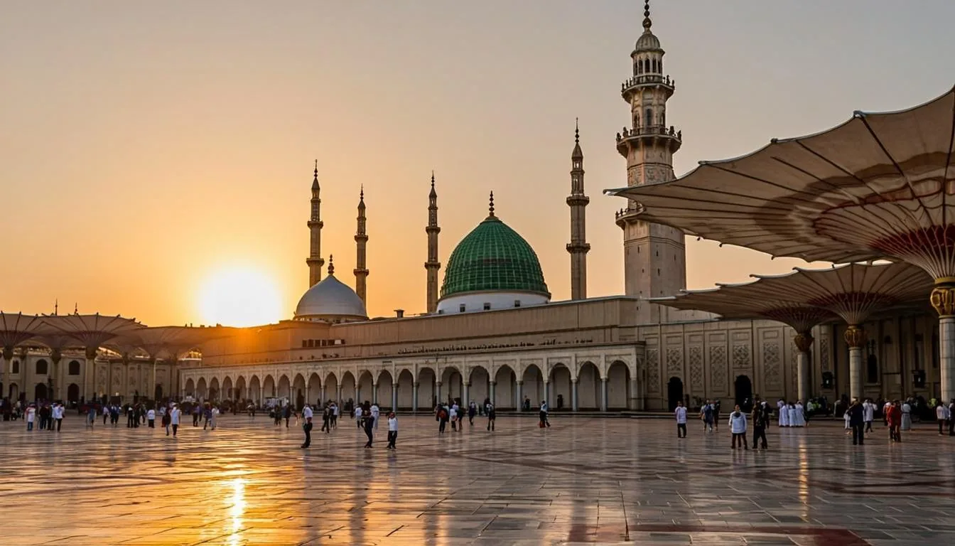 Médine : la zone centrale autour de la Mosquée du Prophète