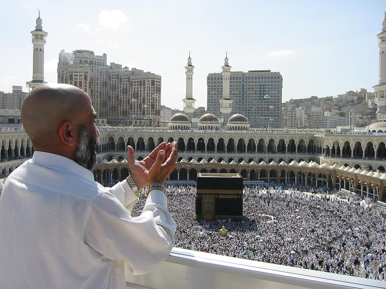 La Kaaba et les pèlerins, vue du Haram, GO-Makkah