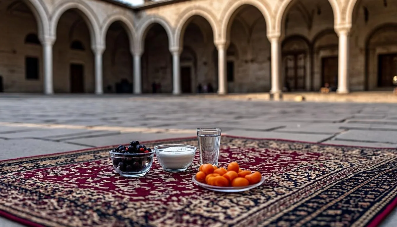 L'iftar au Haram : dattes, eau, partage