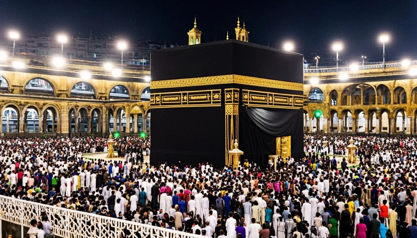 La Kaaba de nuit, aux heures calmes